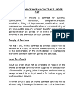 Background of Works Contract Under GST Works Contract" Means A Contract For Building