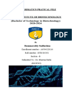 Bioinformatics Pratical File