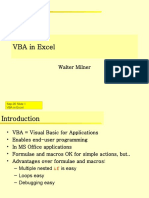 VBA in Excel: Walter Milner