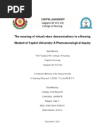 The Meaning of Virtual Return Demonstrations To A Nursing Student of Capitol University: A Phenomenological Inquiry