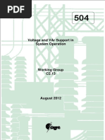 504 - Voltage and VAr Support in System Operation