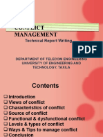 Conflict Management: Technical Report Writing