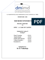 Microeconomics - Project Report On Opec - A Case of Cartel