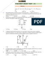 Nta Abhyas Neet Mock Test - 21: Physics