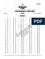 Intensive Program For Neet-2022: Test-2 Answers