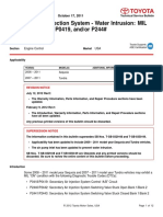 Secondary Air Injection System - Water Intrusion: MIL "ON" DTC P0418, P0419, And/or P244#