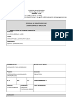 Programa Legislación Fiscal Venezolana