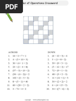 Order Operations 3 Terms Crossword