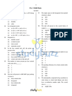 Solid State - (Level I, II &III) - MCQ