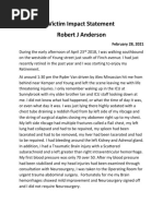 Exhibit # 8 - Doc - Victim Impact Statement From R. ANDERSON