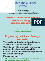 Energy Conversion ES 832a: Eric Savory