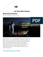 Khutbah Jumat - Dua Misi Utama Manusia Di Dunia