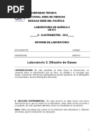 Informe Técnico - Laboratorio 2 - Difusión de Gases Presencial