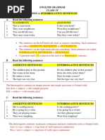 Class 4 - ENGLISH GRAMMAR Lesson 4