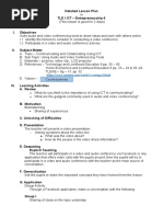 Detailed Lesson Plan TLE / ICT - Entrepreneurship 6