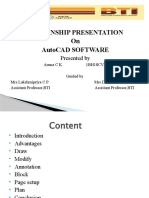 Internship Presentation On Autocad Software: Presented by