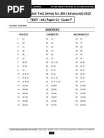 All India Aakash Test Series For JEE (Advanced) - 2022 TEST - 4A (Paper-2) - Code-F