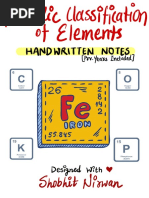 Periodic Classification of Elements Notes + PYQs Shobhit Nirwan