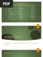 MBA Group 1 BRM Presentation Question 11