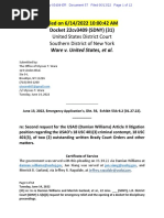 DKT 57, 22cv3409 (SDNY) Re Second Request To The USAO's Damian Williams For The DOJ's Article II Litigation Position.