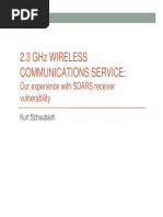 2.3 GHZ Wireless Communications Service:: Our Experience With SDARS Receiver Vulnerability