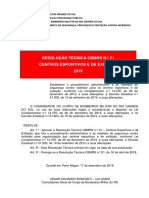 Resolucao Tecnica Cbmrs N 21 2019 Centros Esportivos e de Exibicao