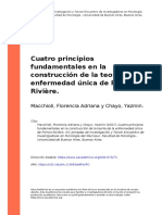 Cuatro Principios Fundamentales en La Construcción de La Teoría de La Enfermedad Única de Pichon-Rivière