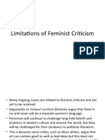 2.2 Limitations of Feminist Literary Criticism and Its Application in Literary Works (ENGL 4620)