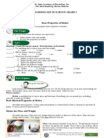 Our Lesson: Self Learning Kit in Science Grade 3 First Quarter Week 1 Basic Properties of Matter