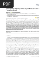 Applied Sciences: Development of Energy-Based Impact Formula-Part I: Penetration Depth