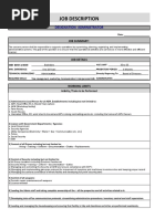 Job Description in Excel
