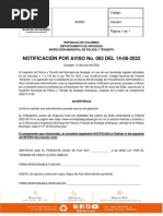 Notificacion Por Aviso en La Pagina Web - Jaime Lara