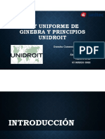 Ley Uniforme de Ginebra y Principios UNIDROIT