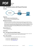 Hasil Lab 17.4.6 - AHMAD THORIQ OSHAMA SIAGIAN - Lab - Test Network Latency With Ping and Traceroute