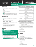 Reading Plus Houses and Homes Unit 7: Cambridge English Empower B1+