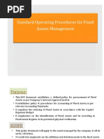 SOP For Fixed Assets Mainagement