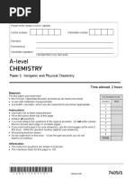 Chemistry 2021 Paper 1