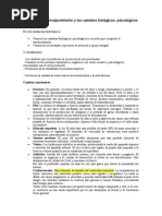 El Proceso de Envejecimiento y Los Cambios Biológicos, Psicológicos y Sociales