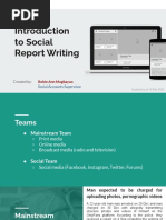 Introduction To Social Report Writing