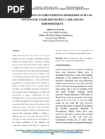 An Investigation On Strengthening Properties of Black Cotton Soil Stabilized With Fly Ash and Geo Reinforcement