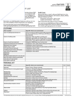 DofE Expedition Kit List