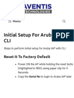 Initial Setup For Aruba IAP With CLI - AventisTech