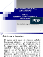 Tema I Introducción A La Contabilidad Tema 2 Terminología Contable Y Financiera