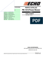 Echo Blower PB-1010 Parts Manual