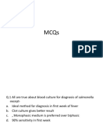 MCQs - Salmonella & Orthomyxovirus