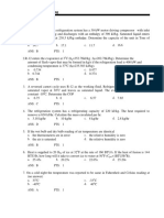 Refrigeration Engineering: Multiple Choice