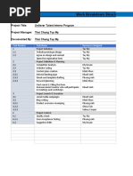 Work Breakdown Structure Table