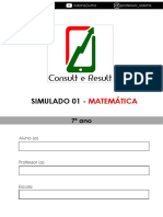 Simulado 01 - Matemática - 7º Ano (Blog Do Prof. Adonis)