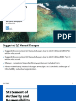 2019 Edition: ASME QC Manual Changes