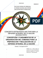 Organización Del Comando para La Preparación y Realización de La Def Integral de La Nación